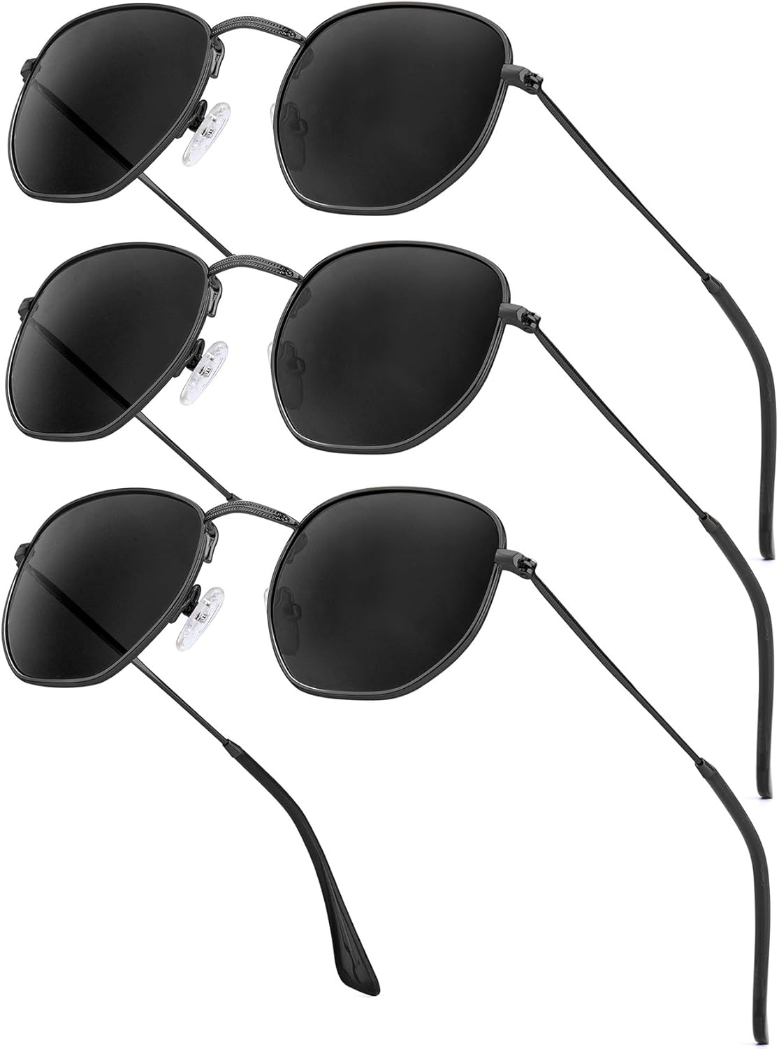 Солнцезащитные очки KALIYADI для женщин и мужчин, поляризованные, квадратная форма, защита от УФ-излучения, модная шестиугольная металлическая оправа, C7 (3 Pack) Black/Grey + Black/Grey + Black/Grey (Hexagonal)
Солнцезащитные очки KALIYADI для женщин и мужчин, поляризованные, квадратная форма, защита от УФ-излучения, модная шестиугольная металлическая оправа, C7 (3 Pack) Black/Grey + Black/Grey + Black/Grey (Hexagonal)