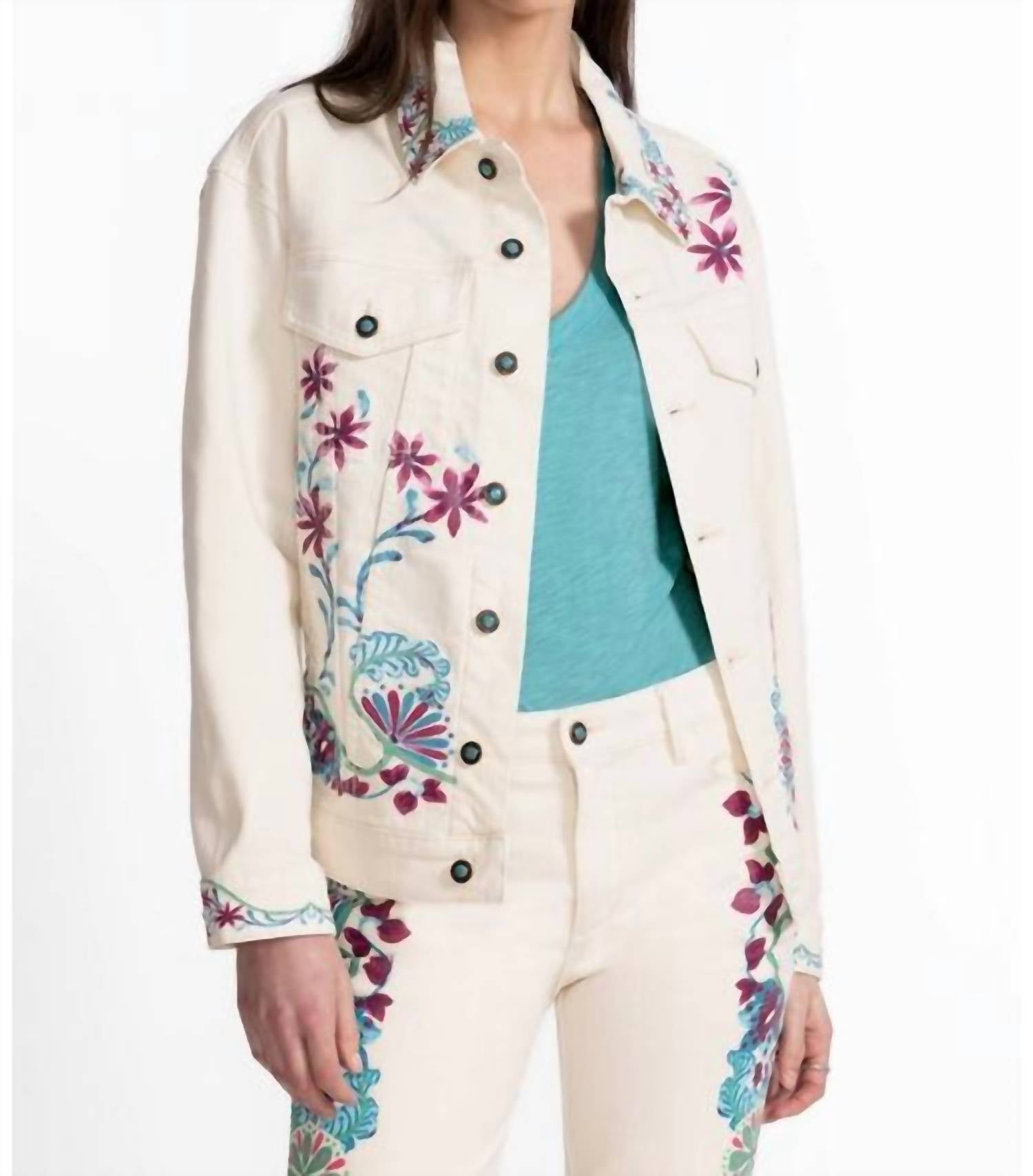 Классическая джинсовая куртка Leilana в кремовом цвете Johnny Was
Классическая джинсовая куртка Leilana в кремовом цвете Johnny Was