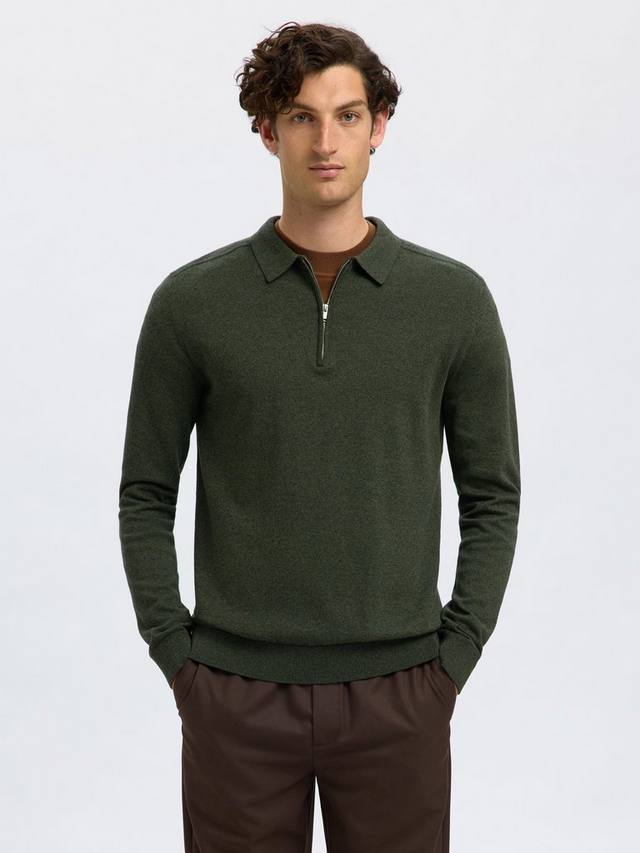 Берг хлопковая поло-водолазка с полузастежкой Selected
Берг хлопковая поло-водолазка с полузастежкой Selected