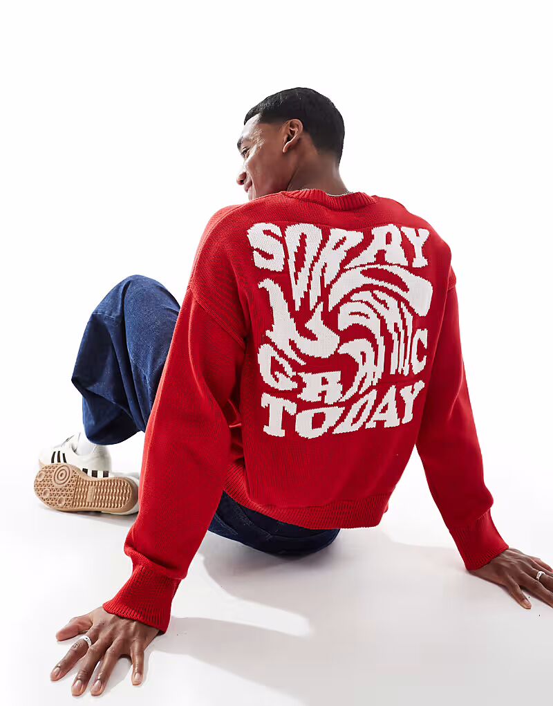 Вязаный джемпер Pull&Bear STWD красного цвета
Вязаный джемпер Pull&Bear STWD красного цвета