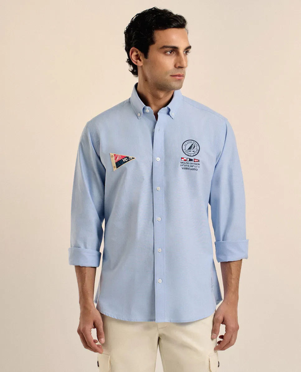 Мужская рубашка классического покроя из поплина с многочисленными принтами Valecuatro, светло-голубой
Мужская рубашка классического покроя из поплина с многочисленными принтами Valecuatro, светло-голубой