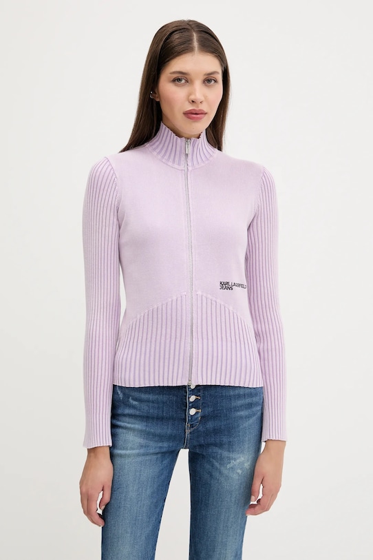Хлопковый кардиган Karl Lagerfeld Jeans, фиолетовый
Хлопковый кардиган Karl Lagerfeld Jeans, фиолетовый