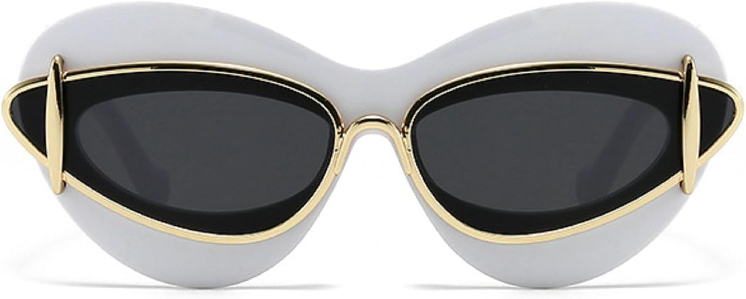 Сексуальные солнцезащитные очки в стиле панк Y2K «кошачий глаз» для женщин, 2024 год, роскошные винтажные солнцезащитные очки в ретро-стиле с двойной оправой, защита от УФ-излучения UV400 mincl, White
Сексуальные солнцезащитные очки в стиле панк Y2K «кошачий глаз» для женщин, 2024 год, роскошные винтажные солнцезащитные очки в ретро-стиле с двойной оправой, защита от УФ-излучения UV400 mincl, White