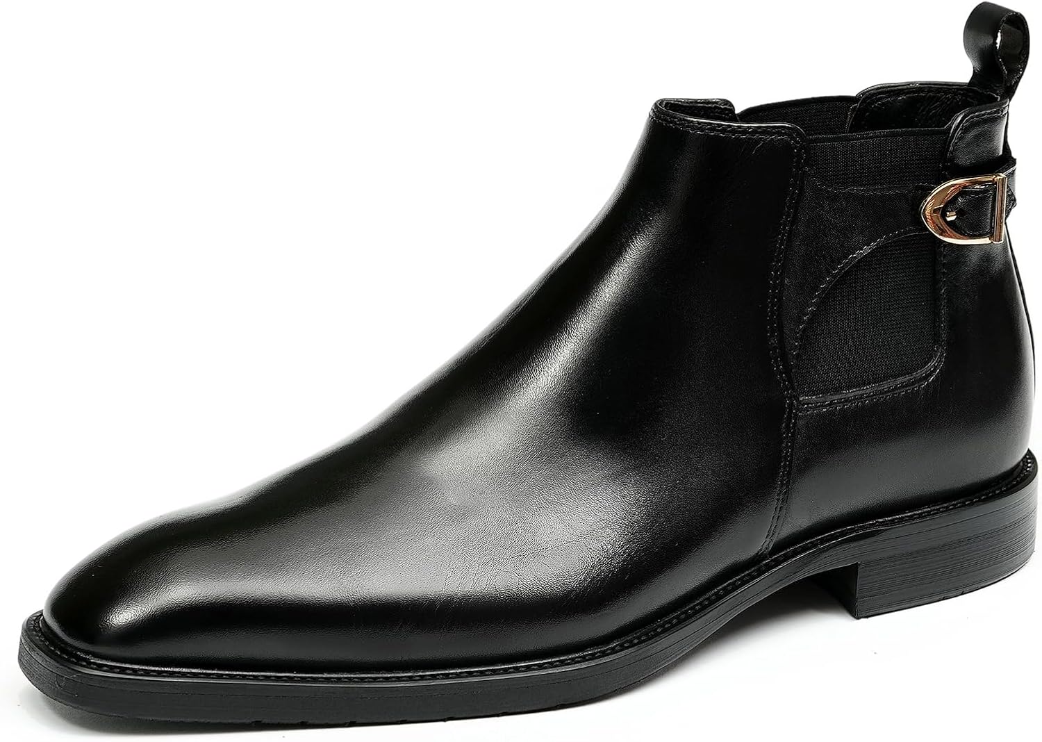 Мужские ботинки Chelsea Santimon, черные, классические кожаные с запрежкой, удобные модные офисные ботинки с пряжкой на щиколотку
Мужские ботинки Chelsea Santimon, черные, классические кожаные с запрежкой, удобные модные офисные ботинки с пряжкой на щиколотку