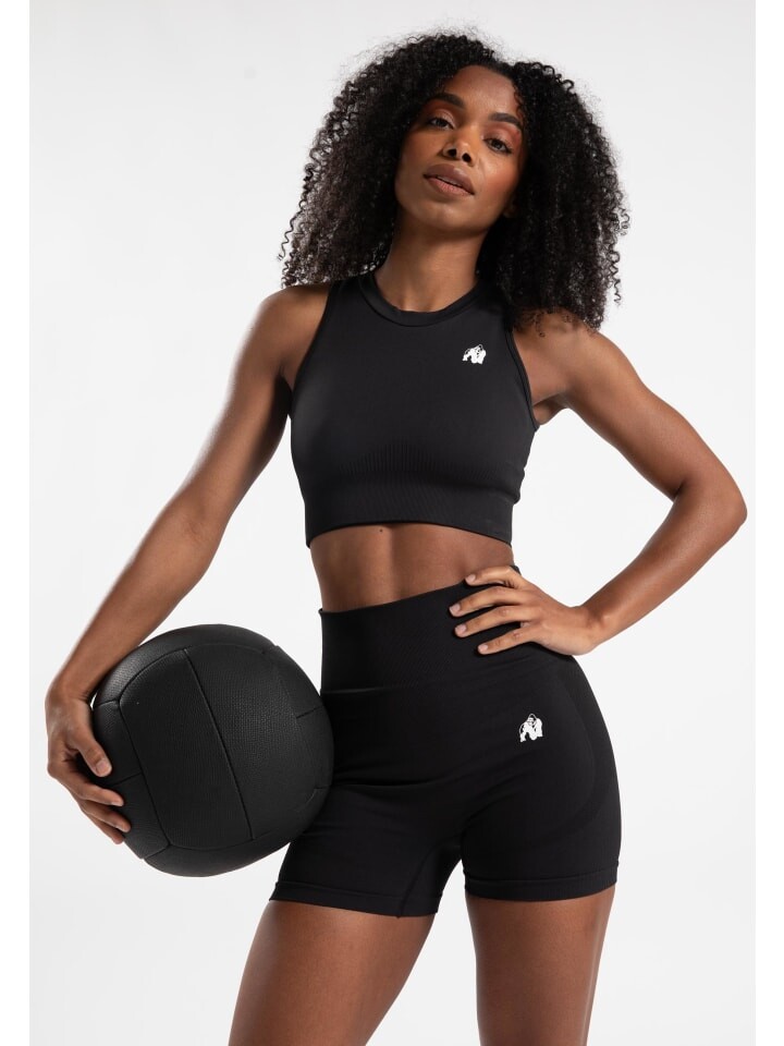 Функциональная рубашка Gorilla Wear Nahtloses Crop-Top „Olivia“ - Schwarz 
Функциональная рубашка Gorilla Wear Nahtloses Crop-Top „Olivia“ - Schwarz