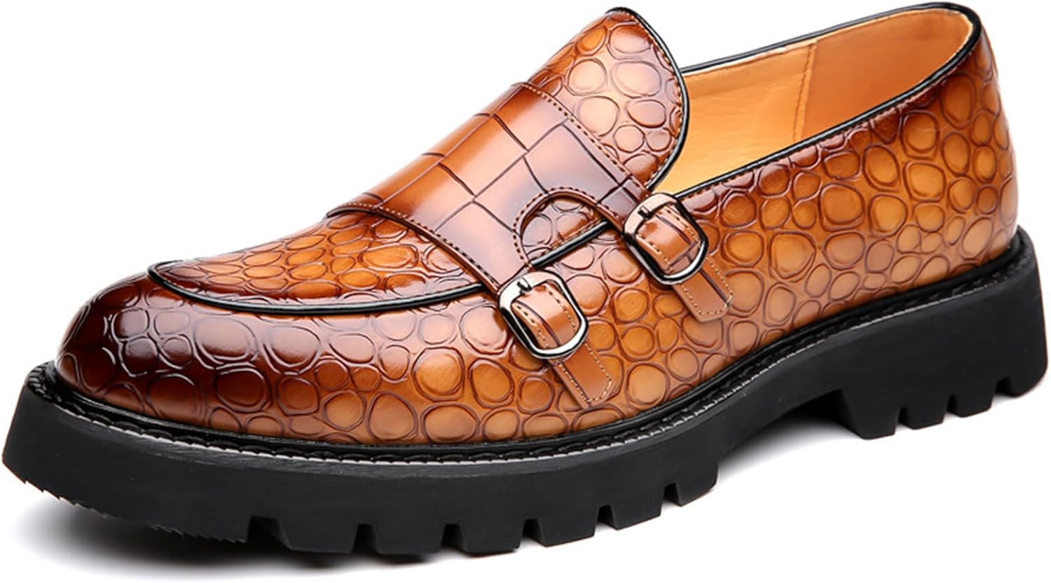 Мужские кожаные лоферы с принтом, винтажный круглый носок, двойная пряжка, рифленая подошва, противоскользящие, без шнурков, свадебные, деловые, формальные, повседневные модные туфли Ghibhna, желтый
Мужские кожаные лоферы с принтом, винтажный круглый носок, двойная пряжка, рифленая подошва, противоскользящие, без шнурков, свадебные, деловые, формальные, повседневные модные туфли Ghibhna, желтый