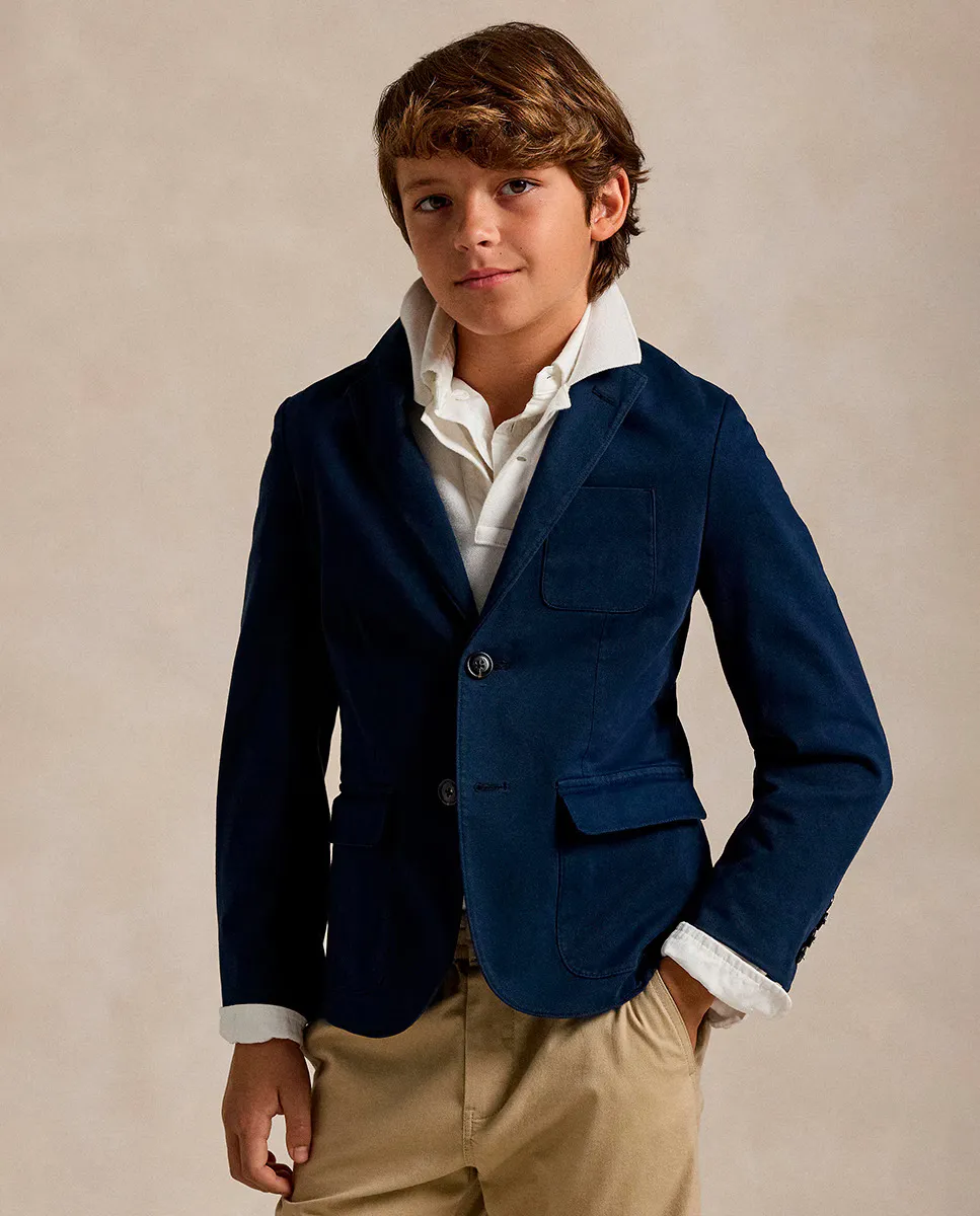 Блейзер из хлопка для мальчиков с роговыми пуговицами Polo Ralph Lauren, тёмно-синий
Блейзер из хлопка для мальчиков с роговыми пуговицами Polo Ralph Lauren, тёмно-синий
