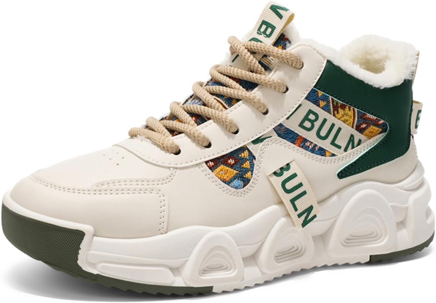 Мужские высокие кроссовки с флисовой подкладкой: на шнуровке, с теплой толстой подкладкой, массивной амортизирующей подошвой- смелый графический дизайн, идеально подходят для повседневной носки в холодную погоду Khwfjas, зеленый
Мужские высокие кроссовки с флисовой подкладкой: на шнуровке, с теплой толстой подкладкой, массивной амортизирующей подошвой- смелый графический дизайн, идеально подходят для повседневной носки в холодную погоду Khwfjas, зеленый