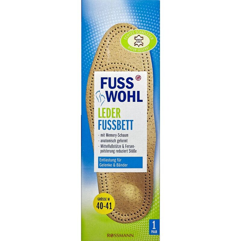 Размер кожаной стельки. М 40-41 FUSSWOHL, 1 шт.
Размер кожаной стельки. М 40-41 FUSSWOHL, 1 шт.