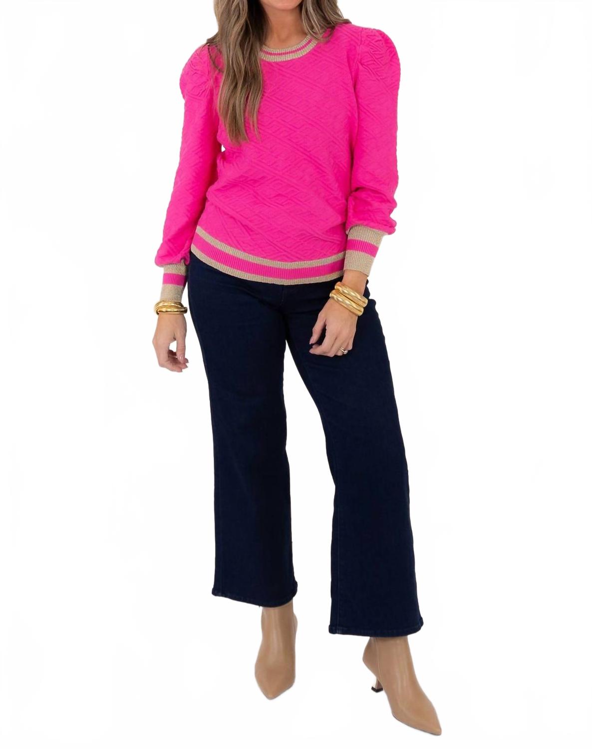 Джемпер Julia с вязкой монограммой в розовом цвете Emily McCarthy
Джемпер Julia с вязкой монограммой в розовом цвете Emily McCarthy