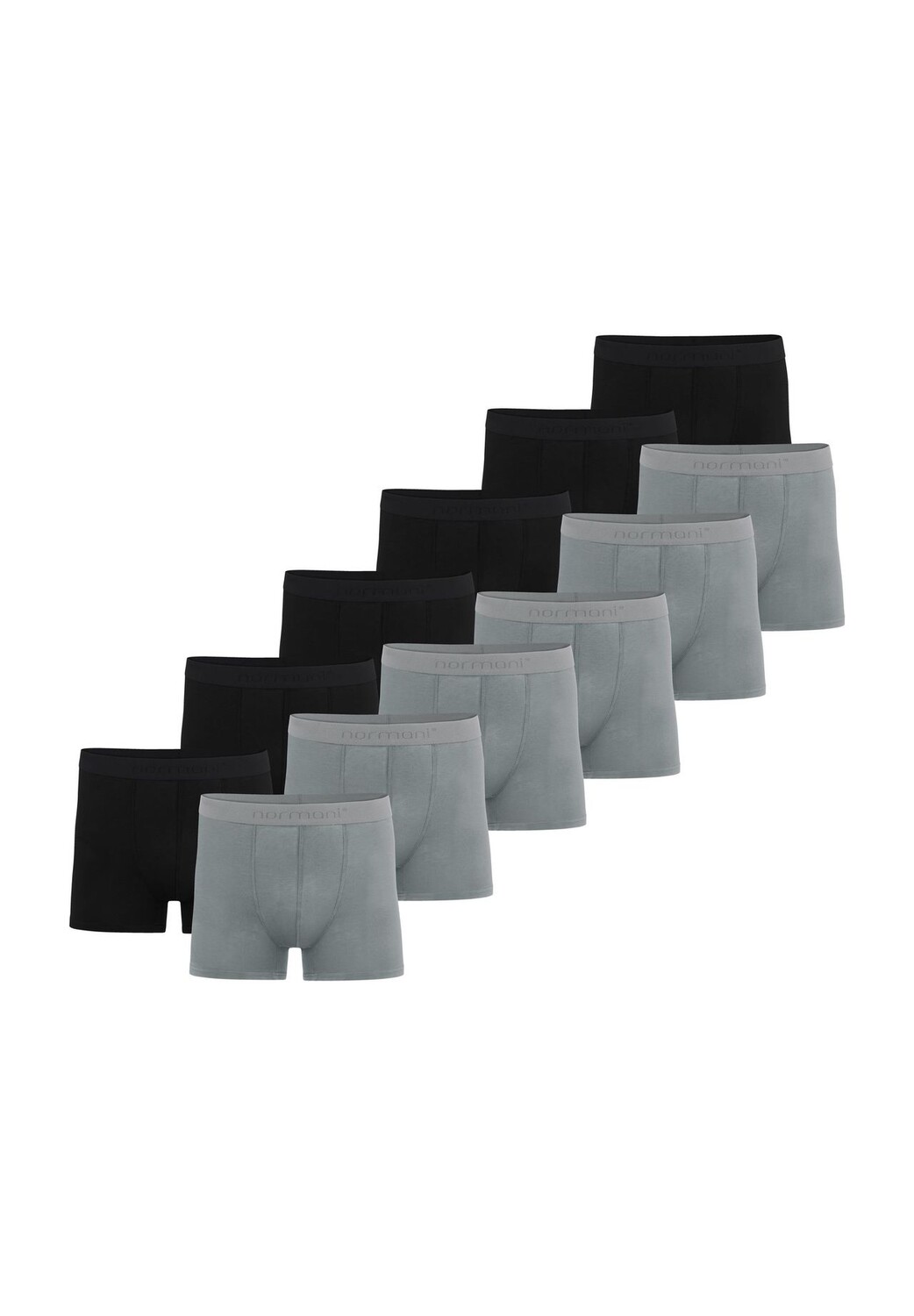 12 мужских бамбуковых боксеров normani, цвет Anthrazit/ Schwarz
12 мужских бамбуковых боксеров normani, цвет Anthrazit/ Schwarz