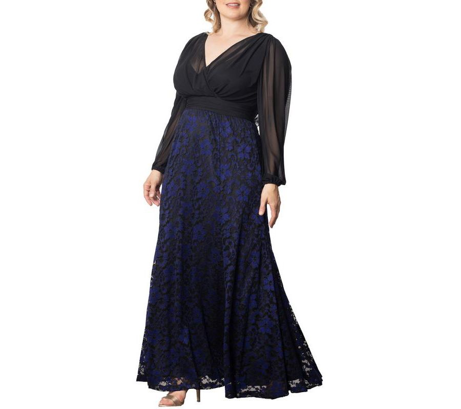 Вечернее платье большого размера Mon Tresor с длинными рукавами и кружевом Kiyonna, Violet noir
Вечернее платье большого размера Mon Tresor с длинными рукавами и кружевом Kiyonna, Violet noir