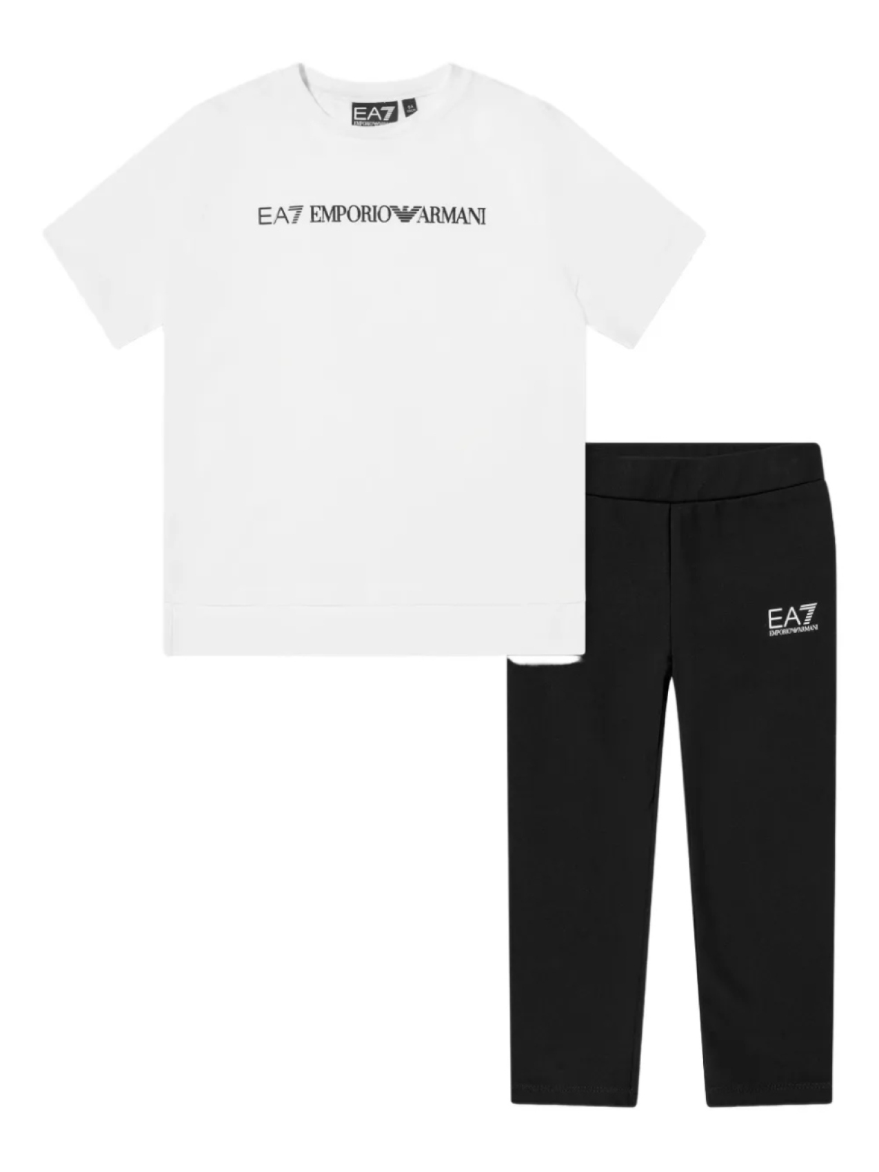 Детский спортивный костюм с логотипом Emporio Armani Emporio Armani Kids, белый 
Детский спортивный костюм с логотипом Emporio Armani Emporio Armani Kids, белый