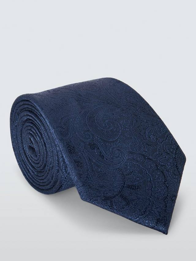 Шелковый галстук с пейсли John Lewis, темно-синий 
Шелковый галстук с пейсли John Lewis, темно-синий
