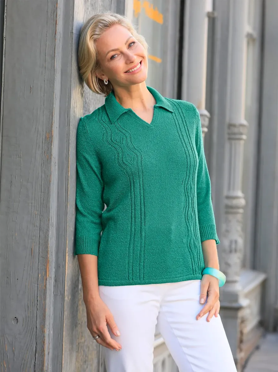 Свитер с рукавом 3/4 Classic Basics "Пуловер", изумрудный
Свитер с рукавом 3/4 Classic Basics "Пуловер", изумрудный