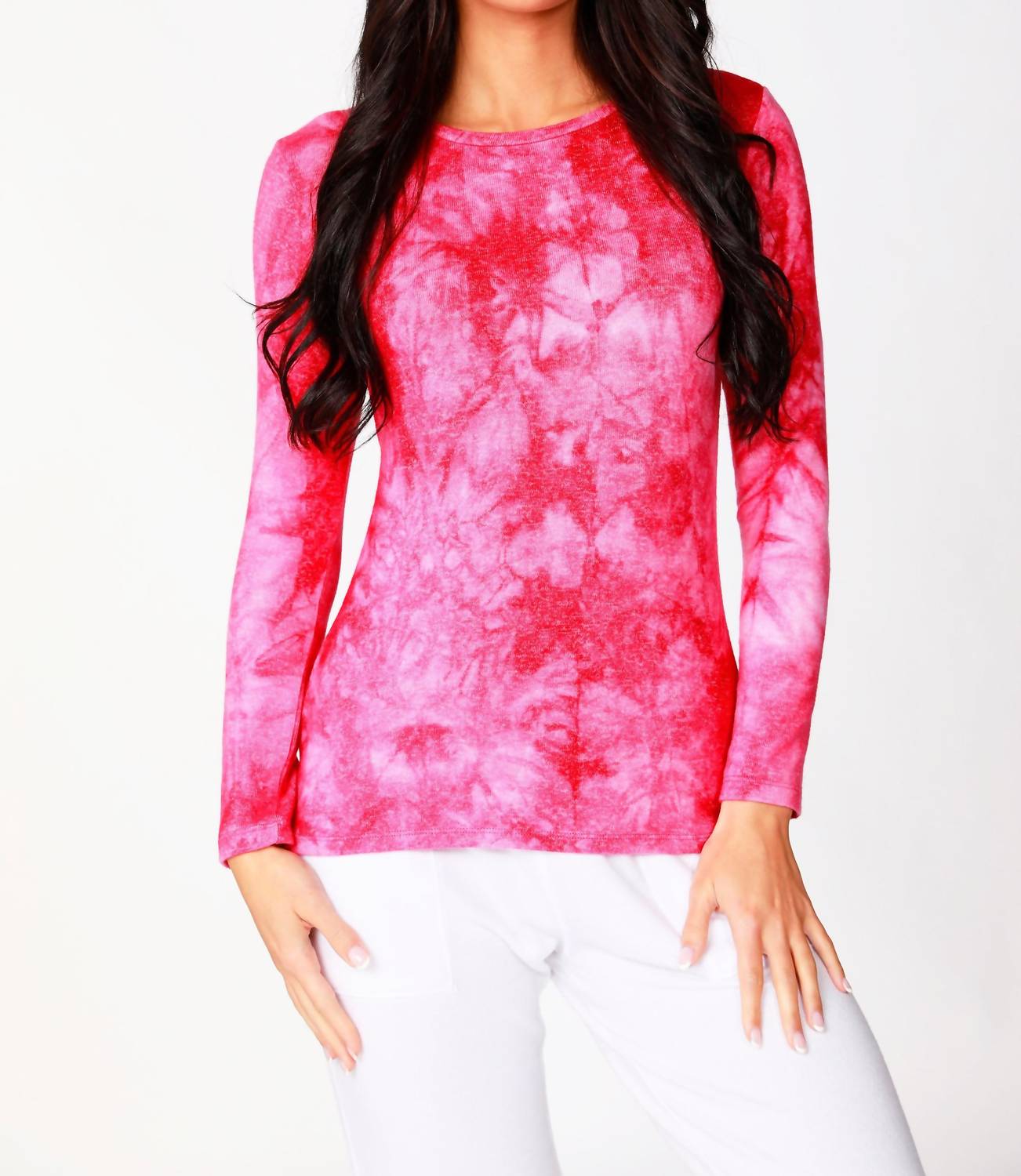 Мягкая эластичная футболка с принтом тай-дай в конфетном цвете french kyss, цвет candy
Мягкая эластичная футболка с принтом тай-дай в конфетном цвете french kyss, цвет candy