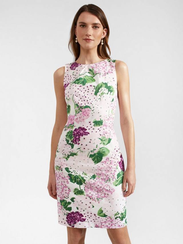 Платье-сорочка с цветочным принтом от фионы Hobbs, слоновая кость/разноцветный