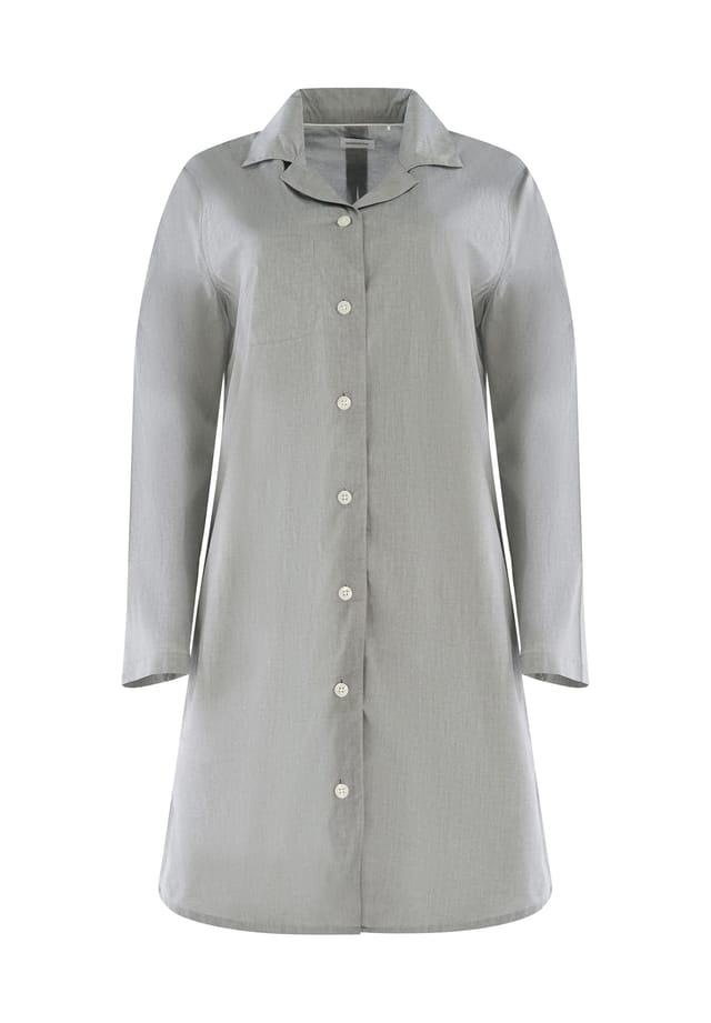 Ночная рубашка с длинными рукавами из шамбре Seidensticker, серый
Ночная рубашка с длинными рукавами из шамбре Seidensticker, серый