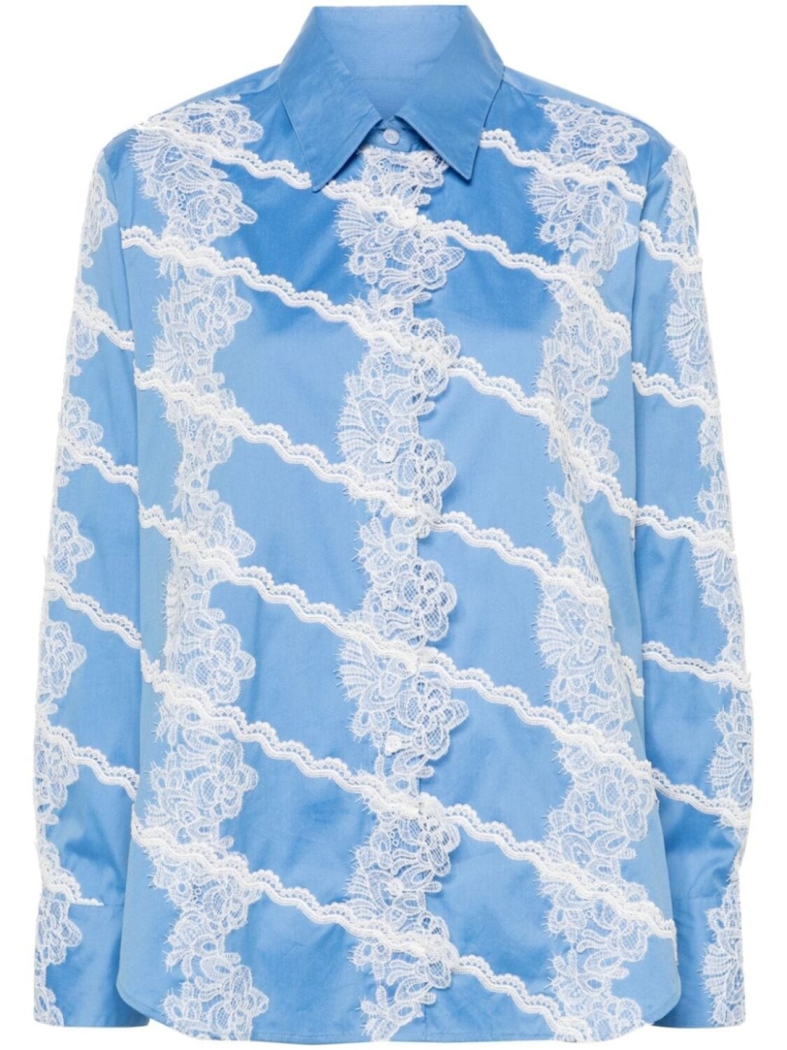 Viktor & Rolf поплиновая рубашка с кружевом, синий
Viktor & Rolf поплиновая рубашка с кружевом, синий