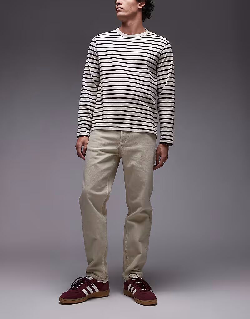 Джинсы Mango с завышенной талией светло-бежевого цвета
Джинсы Mango с завышенной талией светло-бежевого цвета