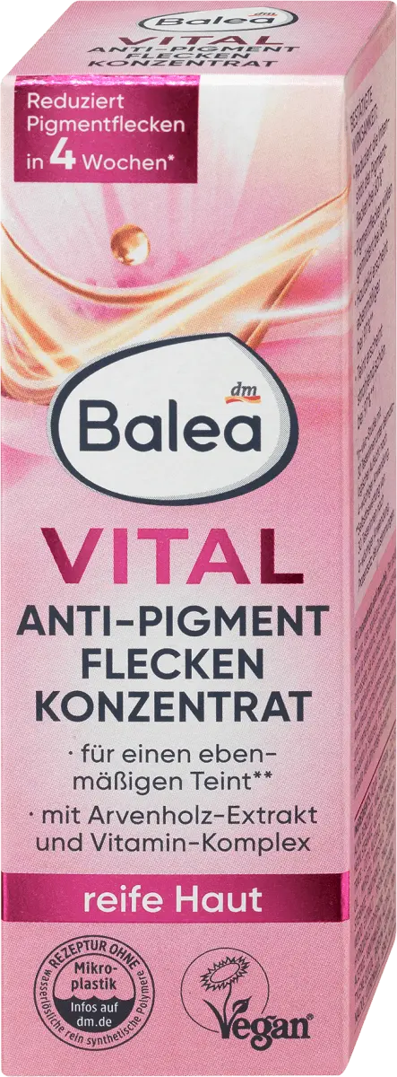 Концентрат против пигментных пятен Витал 20 мл Balea
Концентрат против пигментных пятен Витал 20 мл Balea