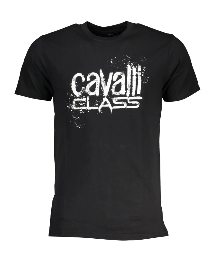 Черная мужская футболка с коротким рукавом Cavalli Class, черный
Черная мужская футболка с коротким рукавом Cavalli Class, черный