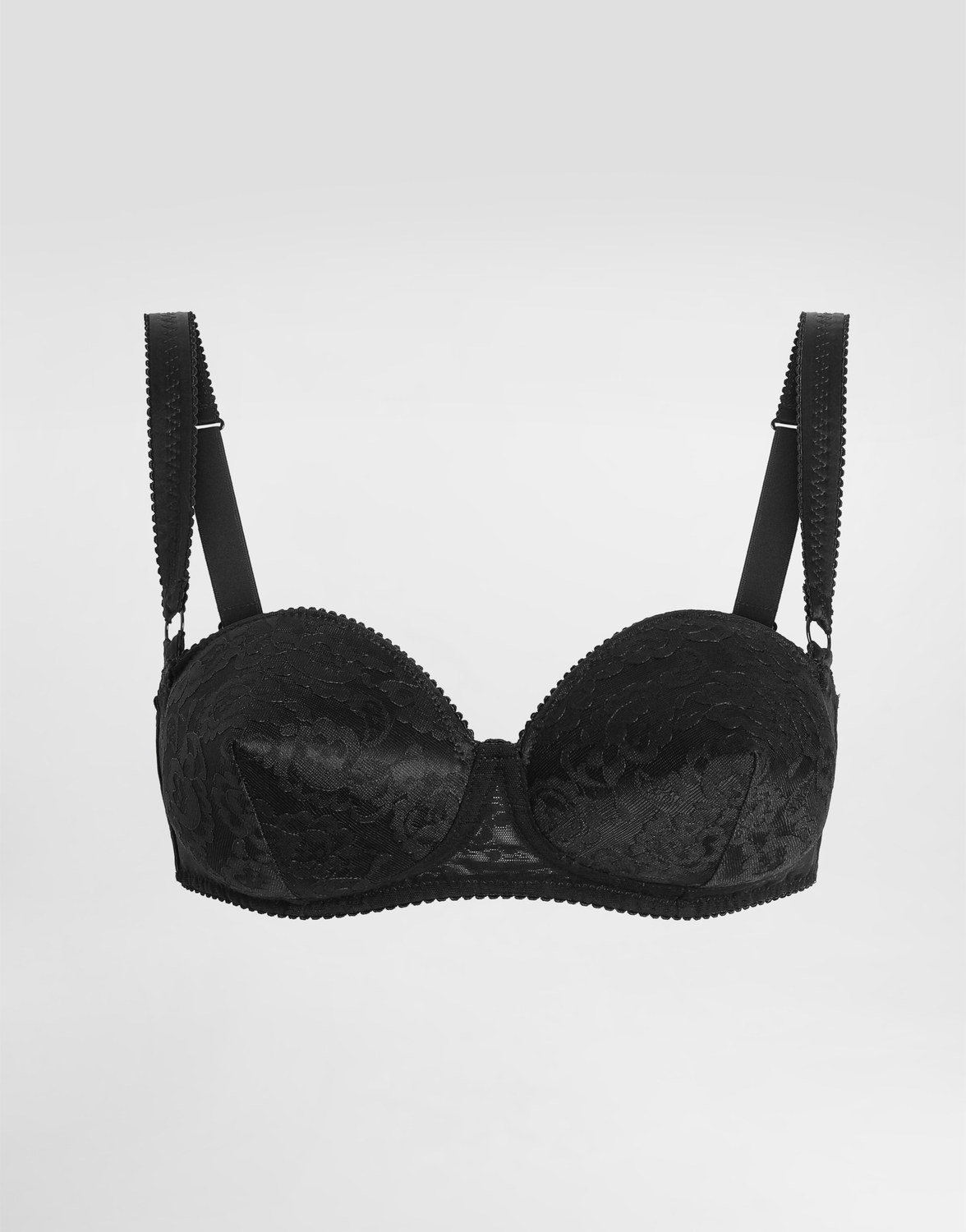 Бюстгальтер-балконет из кружева с коническими чашками Dolce & Gabbana, черный
Бюстгальтер-балконет из кружева с коническими чашками Dolce & Gabbana, черный