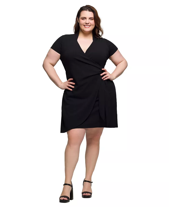 Платье-кимоно с воротником-стойкой до колен больших размеров 24seven Comfort Apparel, черный
Платье-кимоно с воротником-стойкой до колен больших размеров 24seven Comfort Apparel, черный