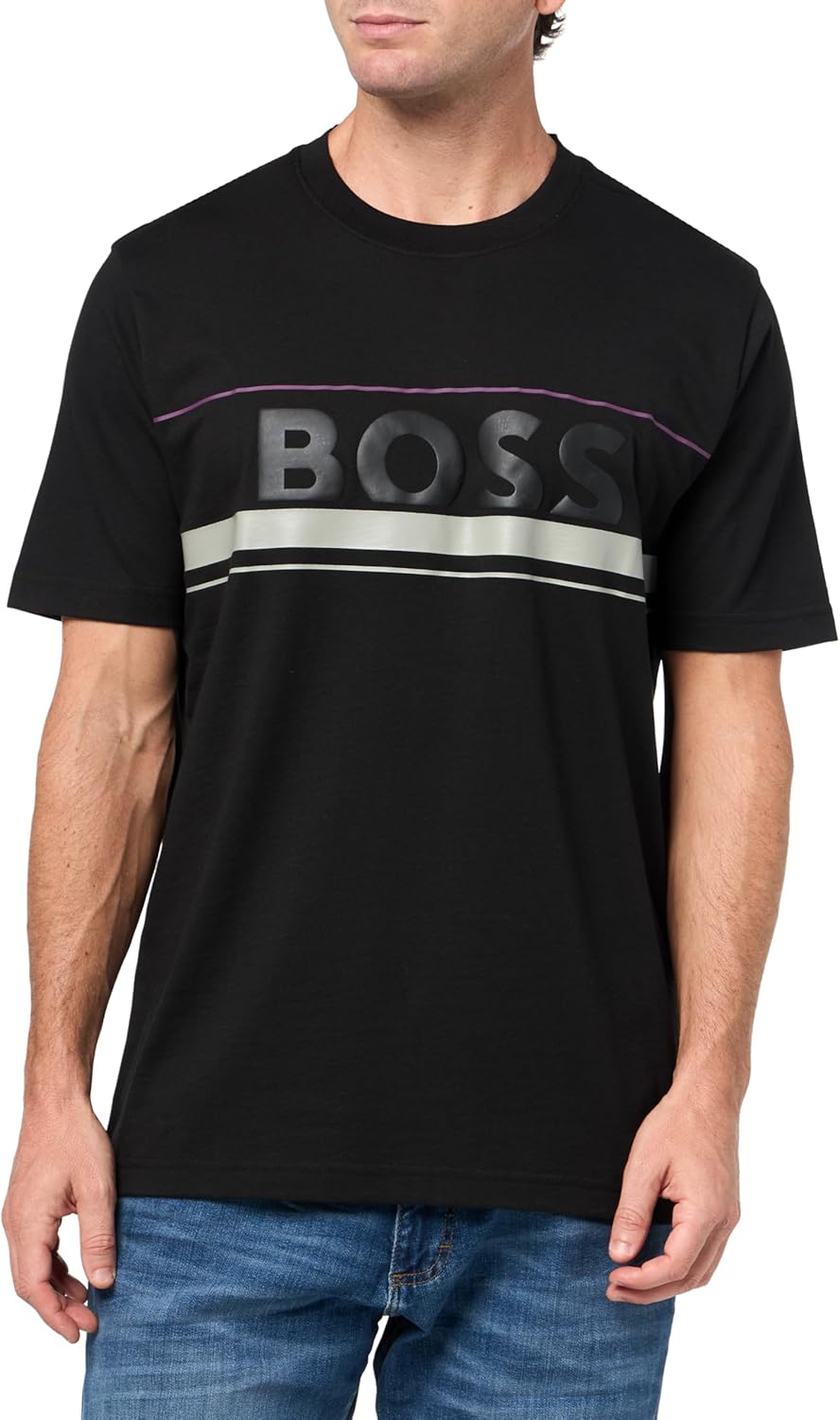 Мужская футболка BOSS с большим логотипом и культовым принтом, Black Gloss, Черный, Мужская футболка BOSS с большим логотипом и культовым принтом, Black Gloss
Мужская футболка BOSS с большим логотипом и культовым принтом, Black Gloss, Черный, Мужская футболка BOSS с большим логотипом и культовым принтом, Black Gloss