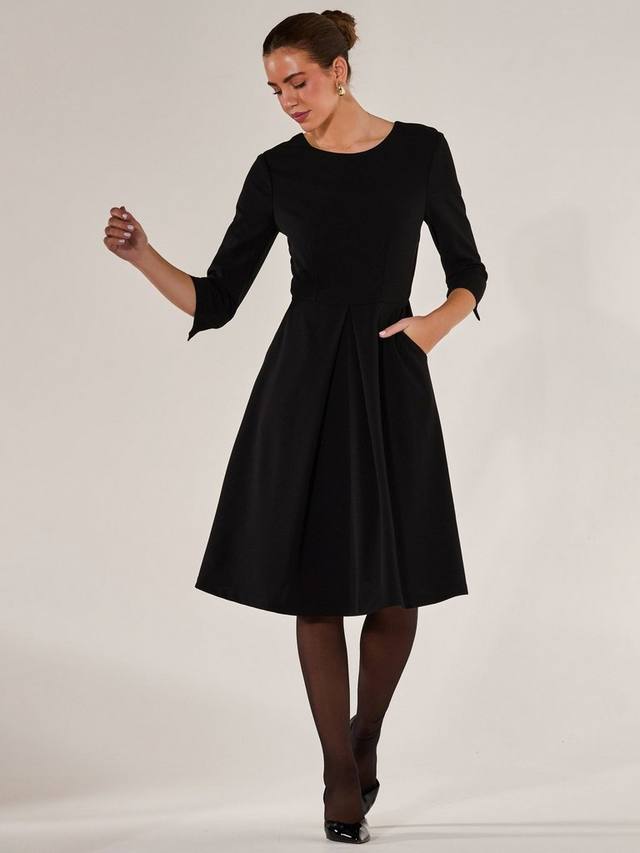 Платье миди с круглым вырезом и рукавом три четверти Jolie Moi, Black
Платье миди с круглым вырезом и рукавом три четверти Jolie Moi, Black