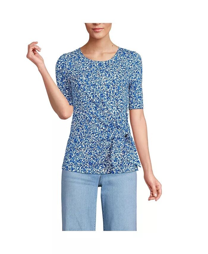 Легкий трикотажный топ Petite с завязкой спереди Lands' End, белый
Легкий трикотажный топ Petite с завязкой спереди Lands' End, белый