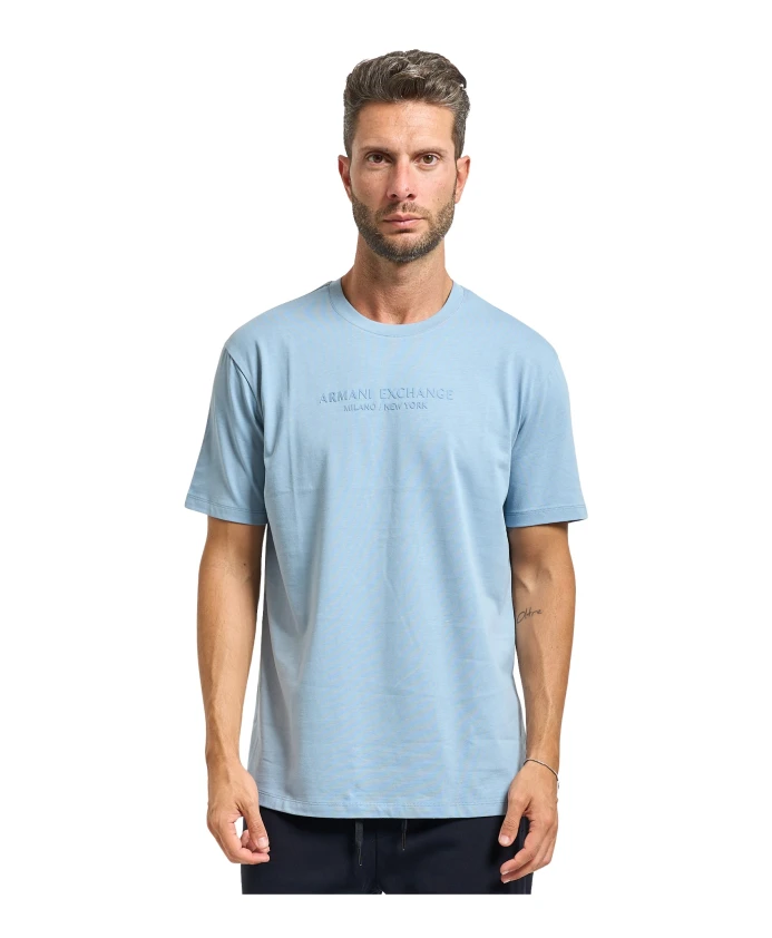 Базовая футболка из хлопка с прозрачным синим логотипом. Armani Exchange, синий
Базовая футболка из хлопка с прозрачным синим логотипом. Armani Exchange, синий