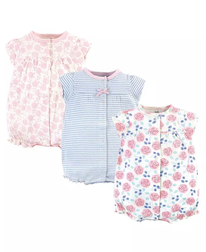 Органические хлопковые комбинезоны для девочек, 3 шт Touched by Nature, розовый 
Органические хлопковые комбинезоны для девочек, 3 шт Touched by Nature, розовый