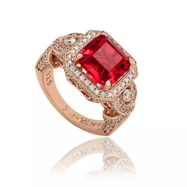 Кольцо Suzy Levian из стерлингового серебра с кубическим цирконием огранки «ашер» в технике французской филигранной обработки Suzy Levian New York, red
Кольцо Suzy Levian из стерлингового серебра с кубическим цирконием огранки «ашер» в технике французской филигранной обработки Suzy Levian New York, red