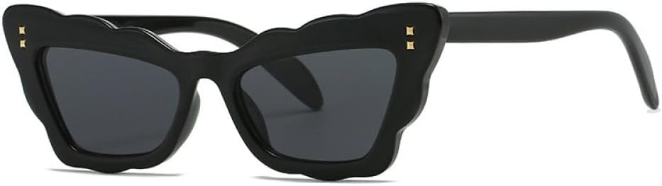 Популярные женские солнцезащитные очки «кошачий глаз» с волнистой оправой, в стиле ретро, защита от ультрафиолета UV400, модные панк-очки с заклепками generic, Black
Популярные женские солнцезащитные очки «кошачий глаз» с волнистой оправой, в стиле ретро, защита от ультрафиолета UV400, модные панк-очки с заклепками generic, Black