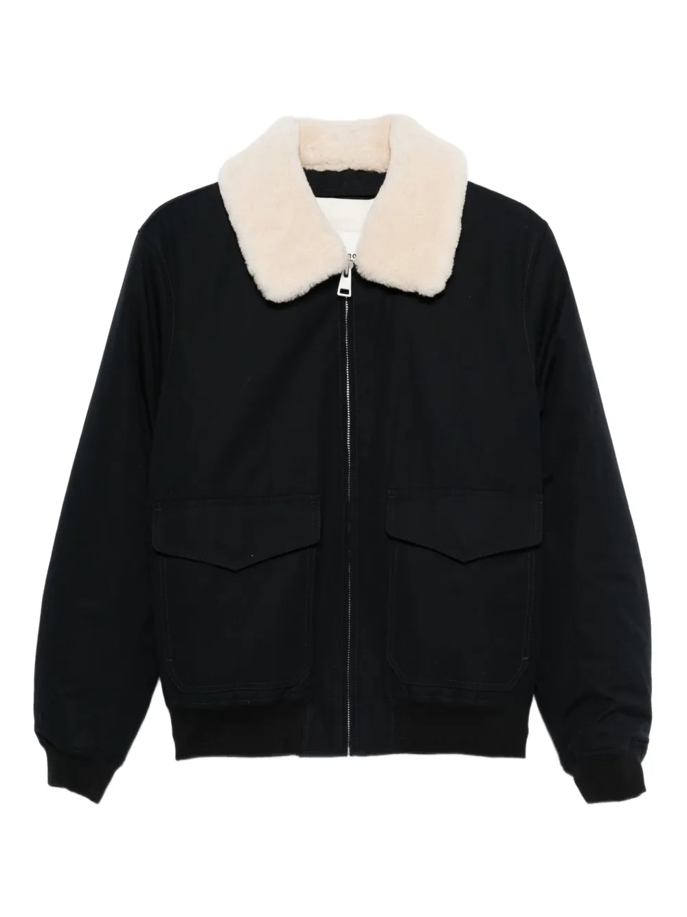 Куртка на молнии с воротником из овчины Sandro, синий
Куртка на молнии с воротником из овчины Sandro, синий