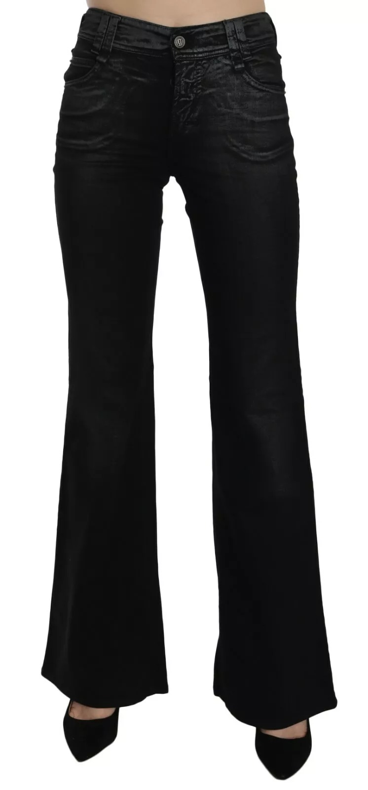 Черные выбеленные расклешенные джинсы с высокой талией John Galliano, черный
Черные выбеленные расклешенные джинсы с высокой талией John Galliano, черный