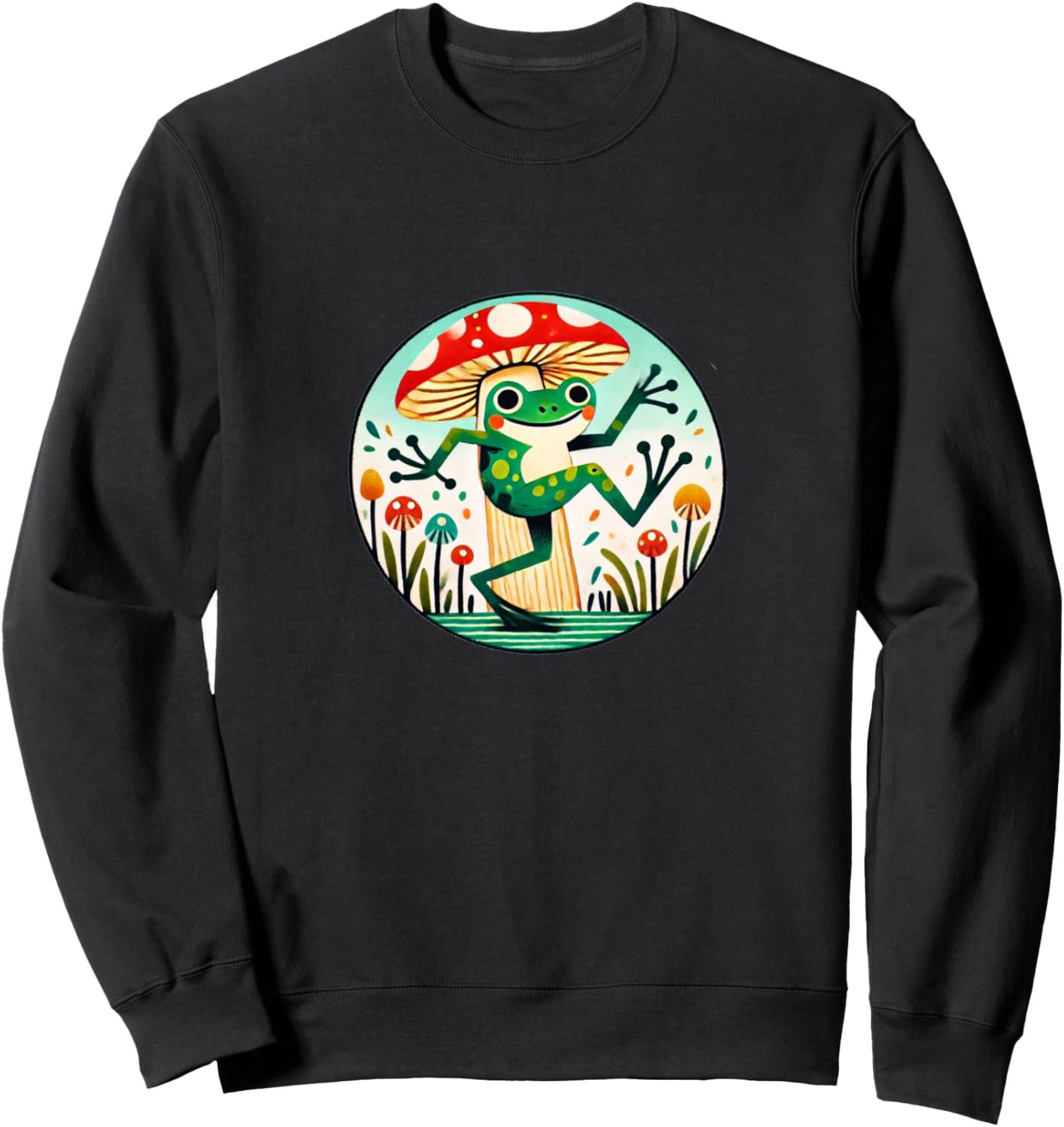 Толстовка, Иллюстрация «Веселая грибная лягушка» на толстовке Retro Mushrooms Lovers Snugg, черный
Толстовка, Иллюстрация «Веселая грибная лягушка» на толстовке Retro Mushrooms Lovers Snugg, черный