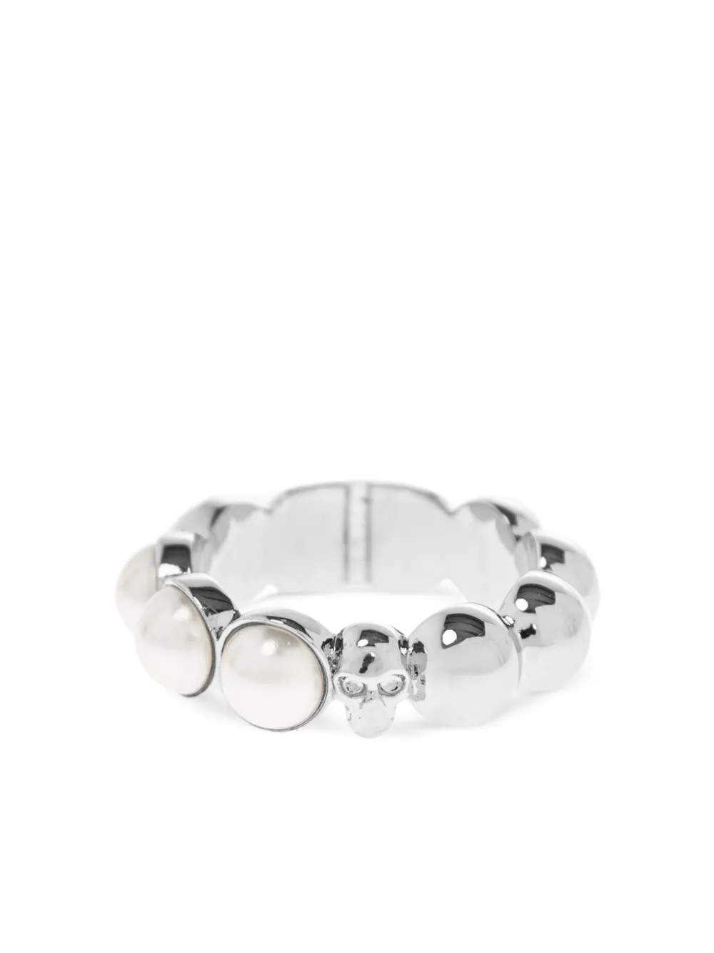 Кольцо с черепом и жемчугом Alexander Mcqueen, серебристый
Кольцо с черепом и жемчугом Alexander Mcqueen, серебристый