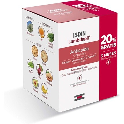 LAMBDAPIL Профилактика выпадения волос 180 капсул ISDIN
LAMBDAPIL Профилактика выпадения волос 180 капсул ISDIN