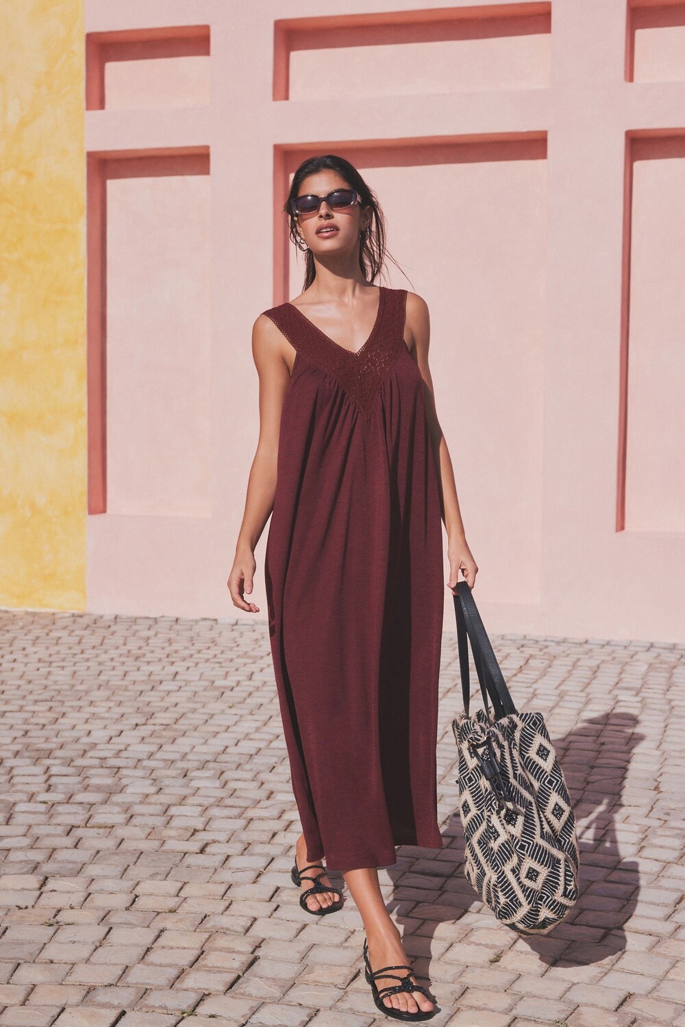 Летнее платье из джерси связанное крючком Next, красный
Летнее платье из джерси связанное крючком Next, красный