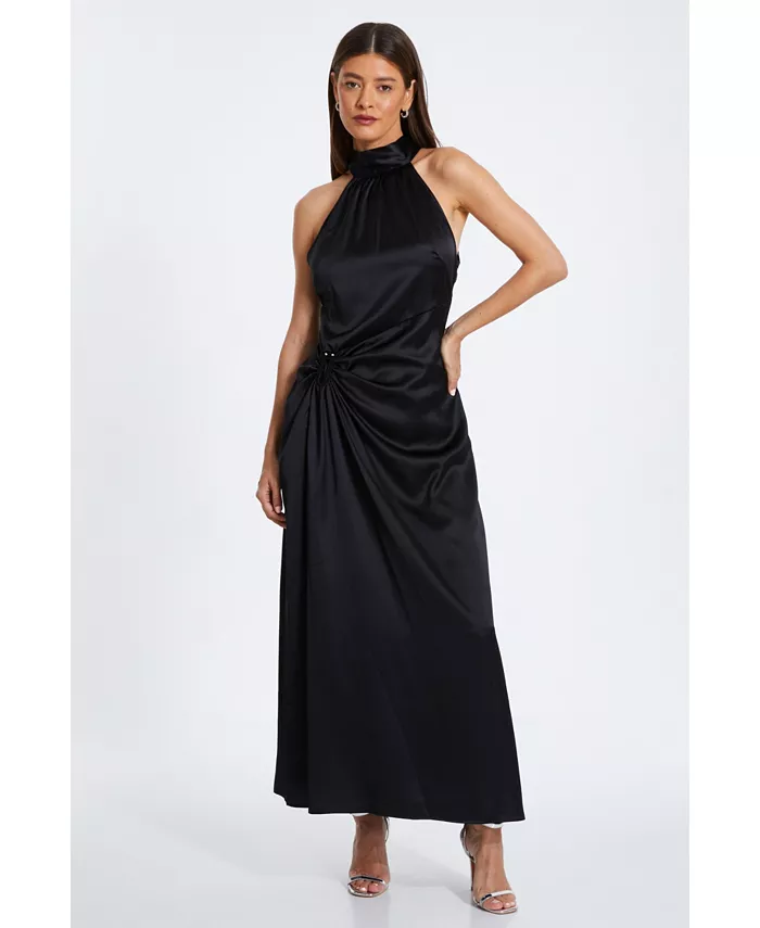 Женское сатиновое миди-платье на бретелях QUIZ, черный
Женское сатиновое миди-платье на бретелях QUIZ, черный