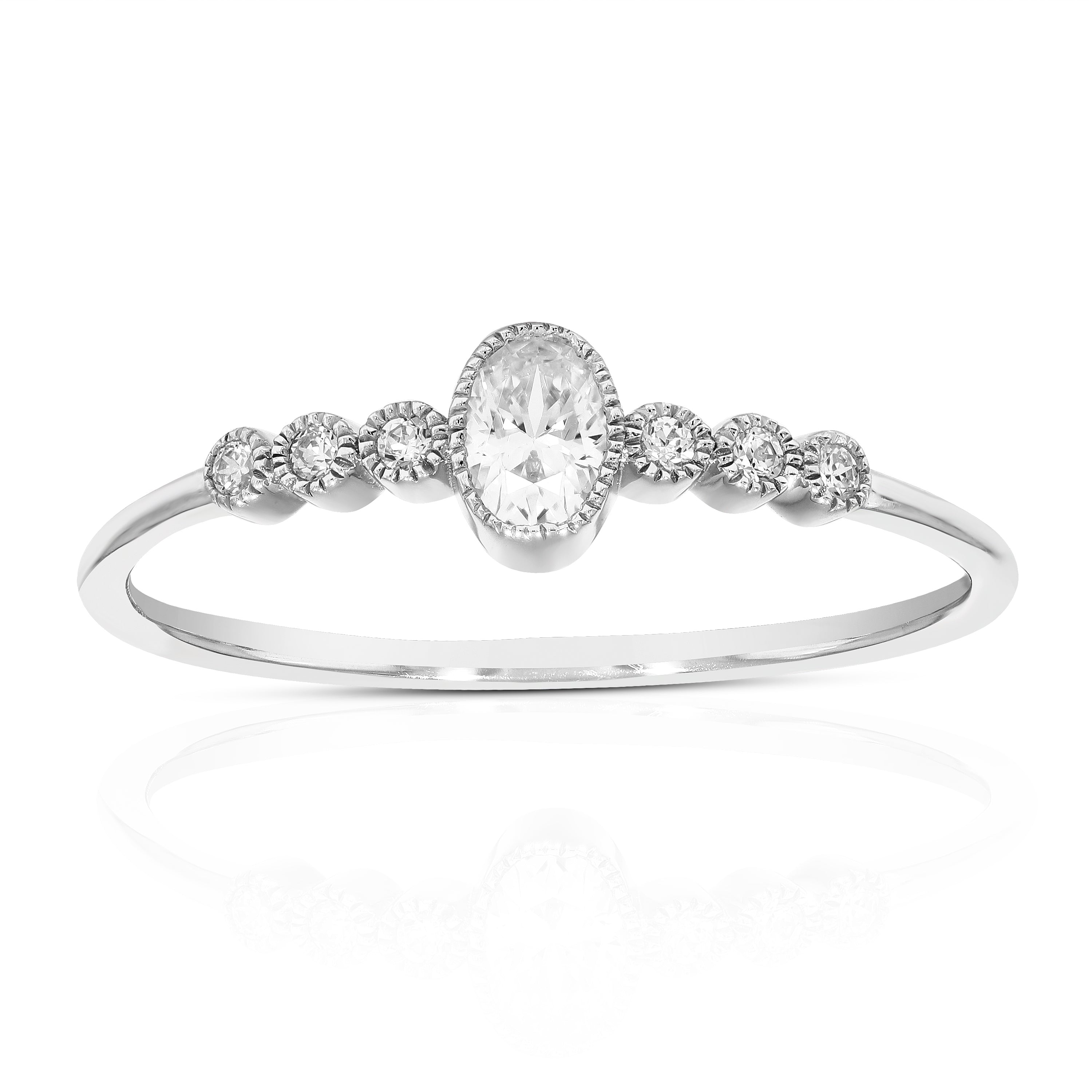 Женское обручальное кольцо с выращенным в лаборатории бриллиантом 1/4 карата из стерлингового серебра Vir Jewels, серебряный
Женское обручальное кольцо с выращенным в лаборатории бриллиантом 1/4 карата из стерлингового серебра Vir Jewels, серебряный