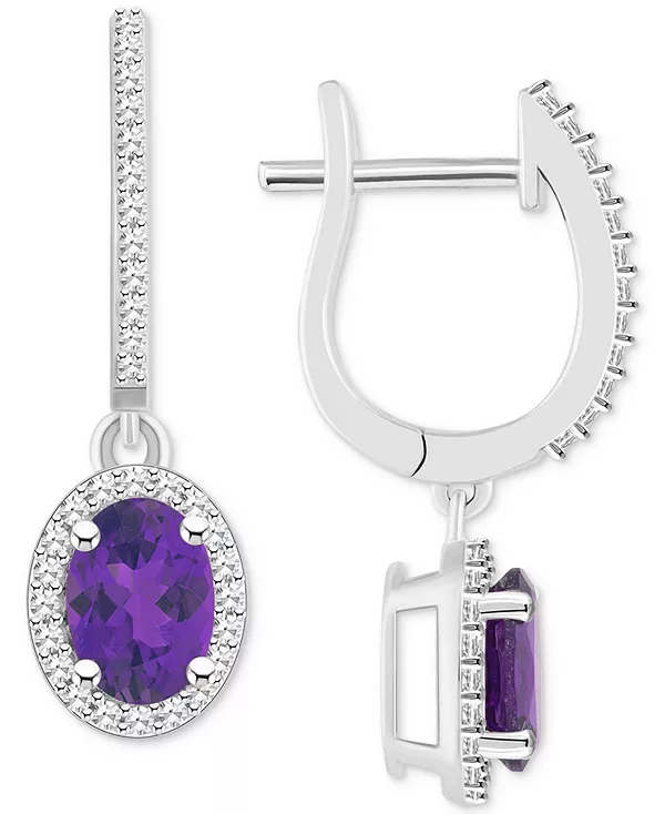Серьги-Подвески с застежкой-рустиком из стерлингового серебра с родолитовым гранатом (1-7/8 карата tw) и бриллиантами (1/3 карата tw) (также с цитрином, голубым топазом, аметистом, перидотом и опалом) Macy'S, amethyst
Серьги-Подвески с застежкой-рустиком из стерлингового серебра с родолитовым гранатом (1-7/8 карата tw) и бриллиантами (1/3 карата tw) (также с цитрином, голубым топазом, аметистом, перидотом и опалом) Macy'S, amethyst