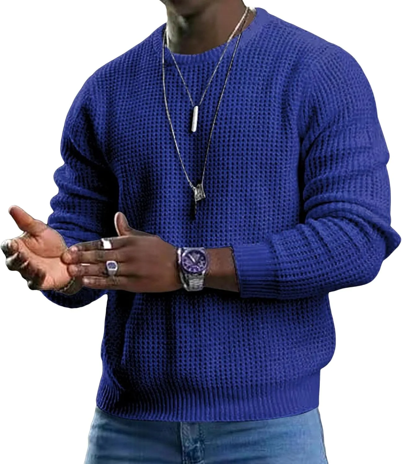 Мужской свитер Slim Fit с вафельной вязкой Maiyifu-GJ
Мужской свитер Slim Fit с вафельной вязкой Maiyifu-GJ