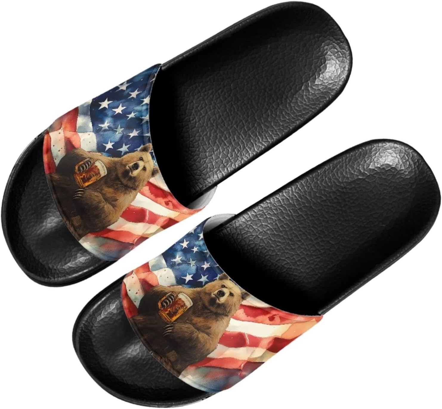 Мужские и женские слайд-сандалии Forchrinse с ярким тай-дай рисунком бабочки, легкие тапочки с открытым носком для комфорта, для дома и улицы, Bear Beer American Flag
Мужские и женские слайд-сандалии Forchrinse с ярким тай-дай рисунком бабочки, легкие тапочки с открытым носком для комфорта, для дома и улицы, Bear Beer American Flag