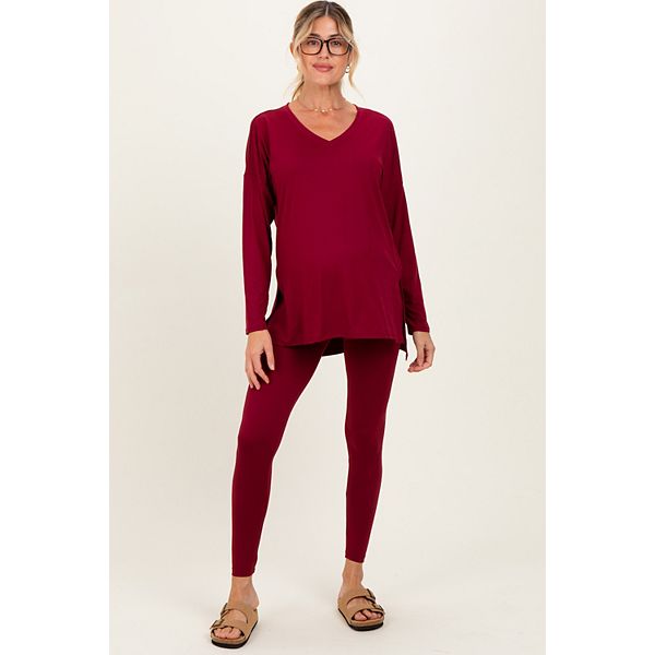 Комплект из оверсайз-топа и леггинсов для беременных Pinkblush, Burgundy
Комплект из оверсайз-топа и леггинсов для беременных Pinkblush, Burgundy