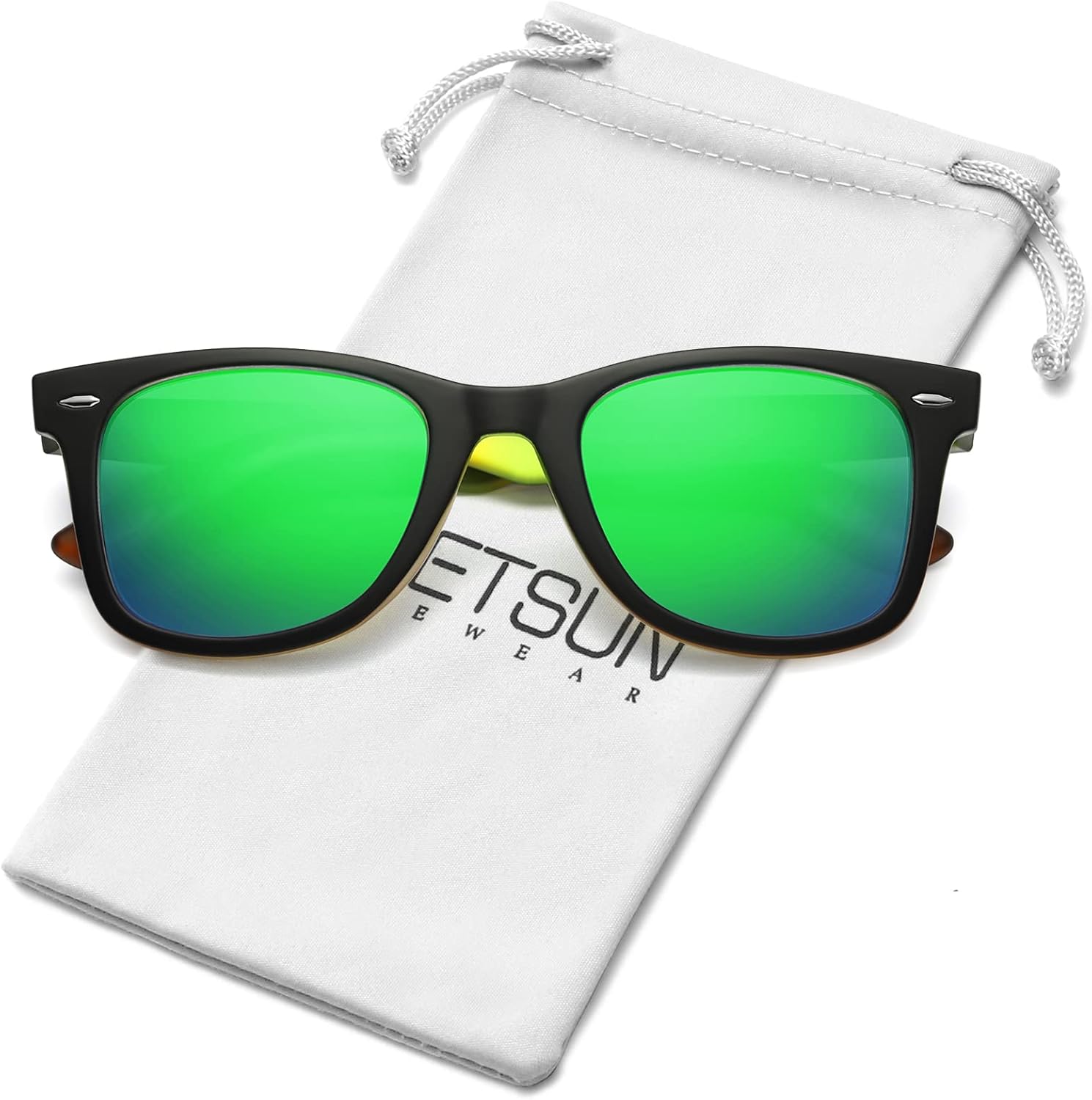 Поляризованные солнцезащитные очки MEETSUN для женщин и мужчин, классическая ретро-квадратная оправа, очки для вождения, защита от УФ-излучения, Matte Black/Green-orange Frame Green Mirrored Lens
Поляризованные солнцезащитные очки MEETSUN для женщин и мужчин, классическая ретро-квадратная оправа, очки для вождения, защита от УФ-излучения, Matte Black/Green-orange Frame Green Mirrored Lens