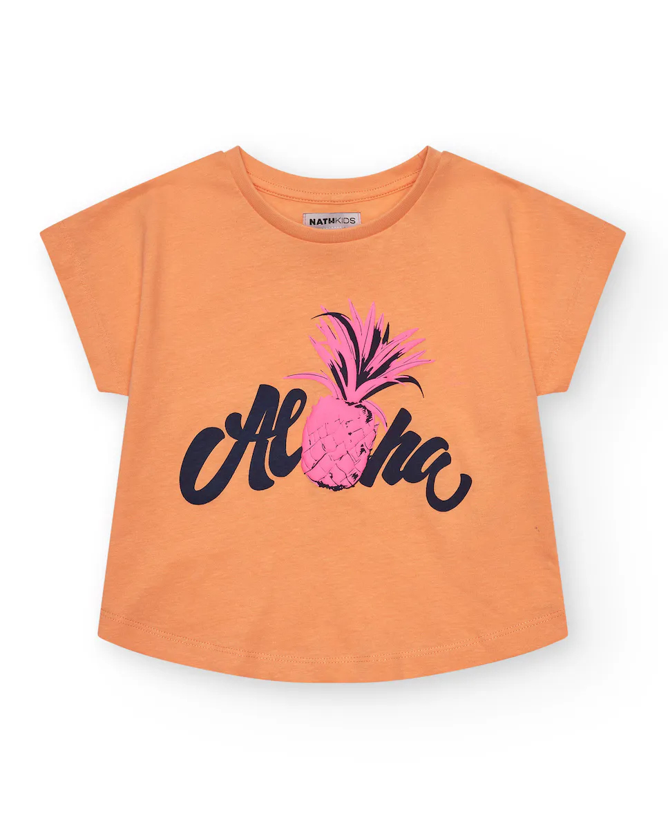 Футболка для девочки с короткими рукавами и принтом спереди Tuc tuc, оранжевый
Футболка для девочки с короткими рукавами и принтом спереди Tuc tuc, оранжевый