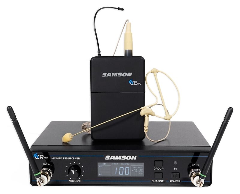 Микрофон Samson Concert 99 Frequency-Agile UHF Wireless Earset Mic System - D Band (542–566 MHz)
Микрофон Samson Concert 99 Frequency-Agile UHF Wireless Earset Mic System - D Band (542–566 MHz)